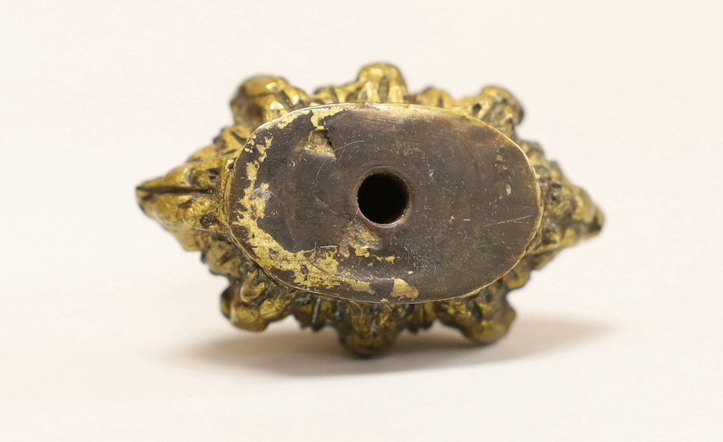 A Continental gilt bronze 'eagle' finial, 5.5cms high